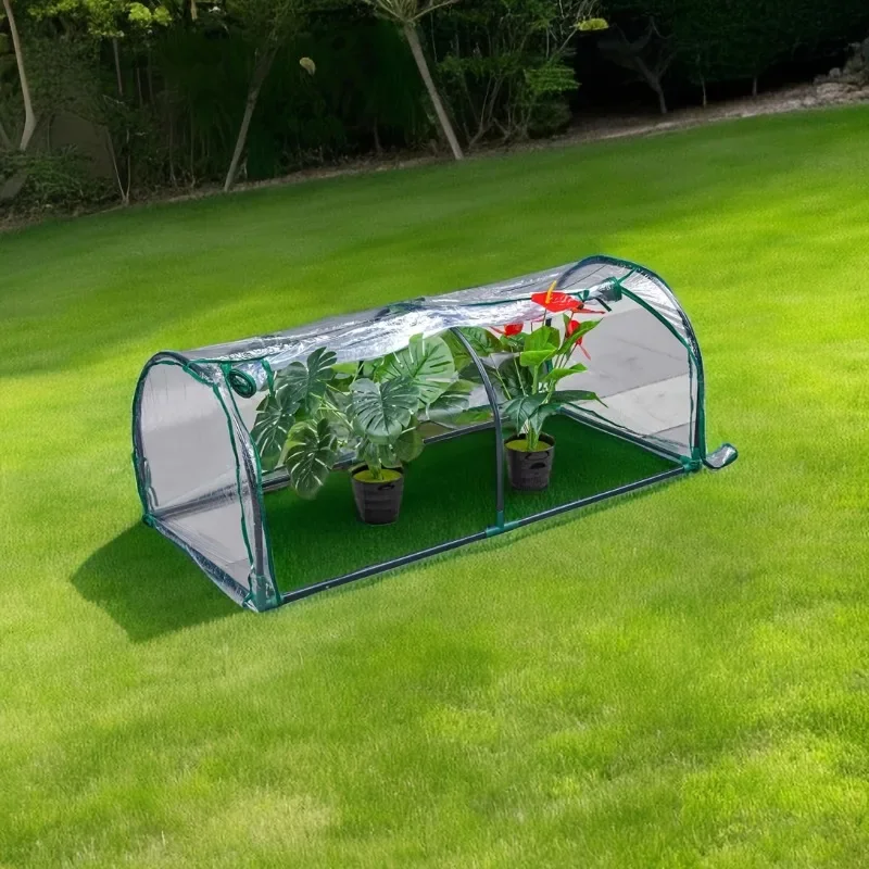 Transparent Plastic Greenhouse Cover Plant Growing Tent Garden Protection for Flowers Vegetables Herbs Indoor Outdoor Use