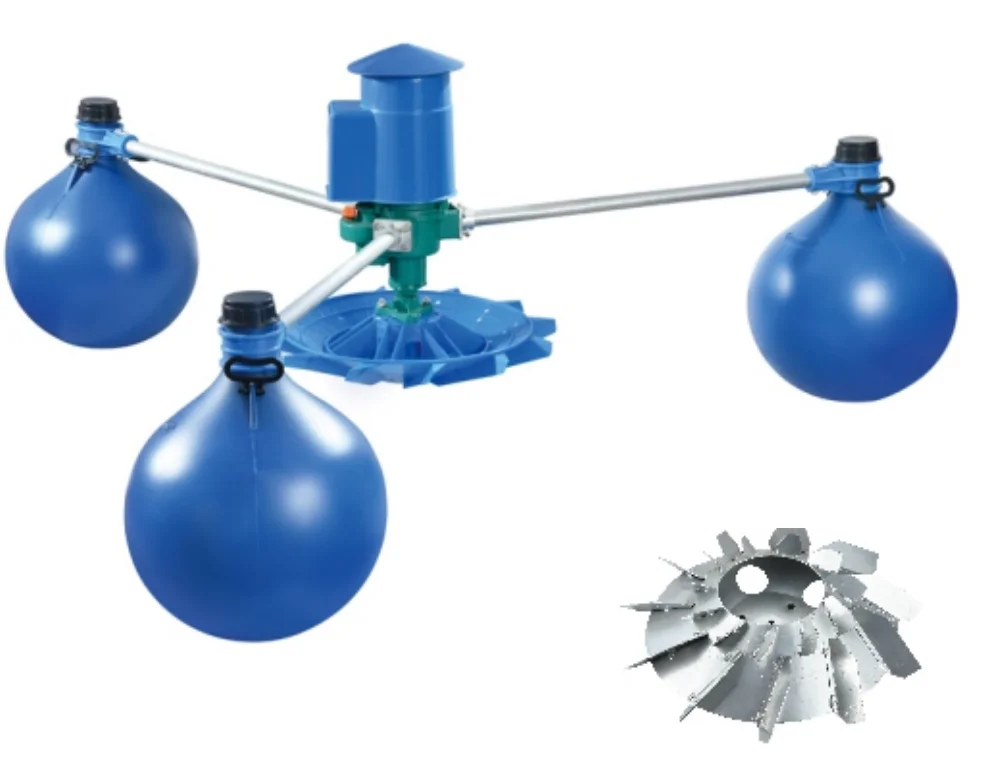 Aquaculture Powerful large-flow fish pond aerator, optional propeller wheel oxygen generator, for fish ponds