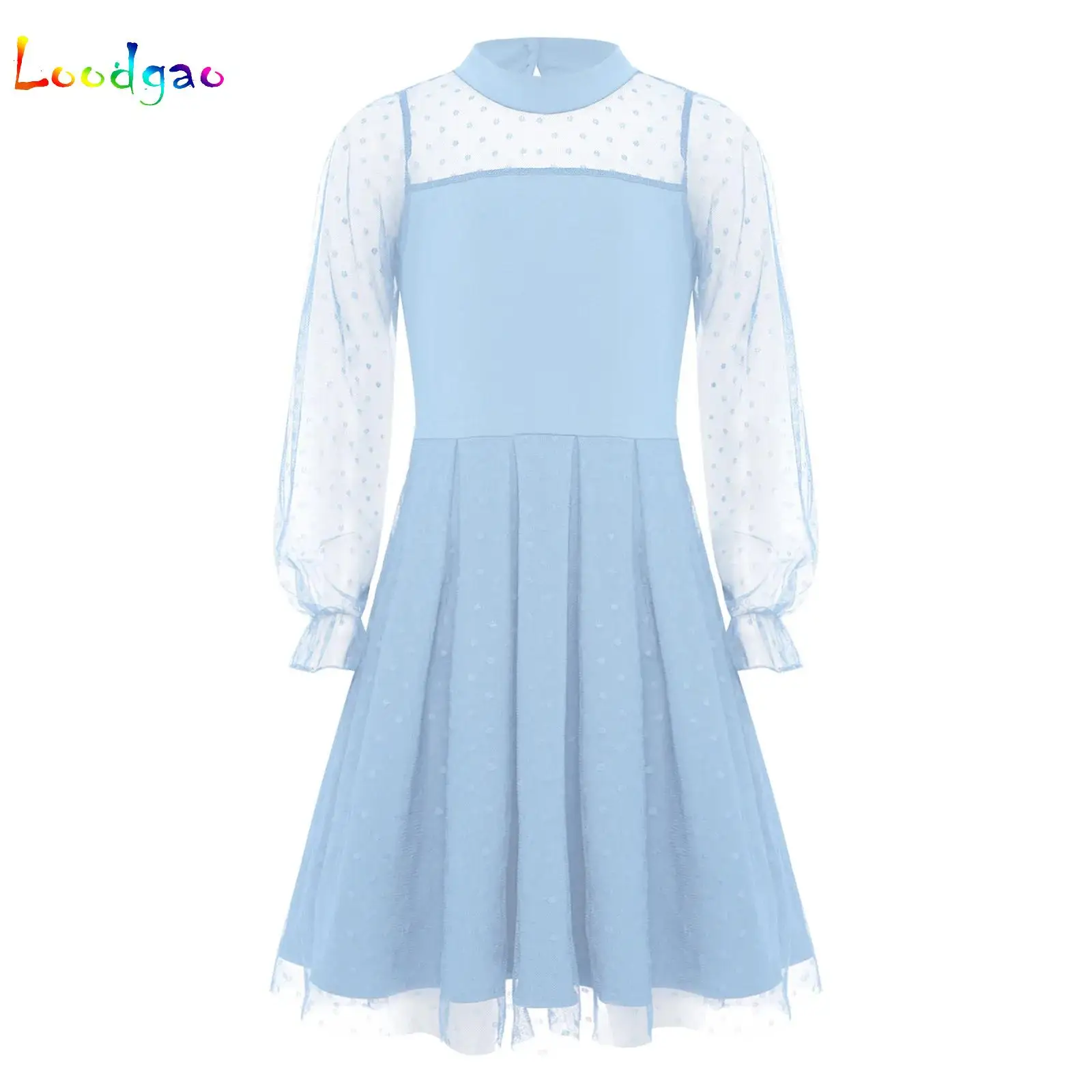 

Puff Long Sleeve Princess Dress for Girls Children's Performance Costume Party Ball Gown Toddler Kids' Birthday Clothing