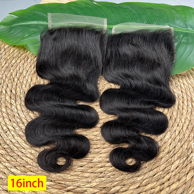 5x5 الجسم موجة الدانتيل الشفاف إغلاق غير مرئية تذوب الجلد الخام 100% الشعر البشري 5x5 الدانتيل إغلاق فقط عقدة ابيض مسبقة القطع