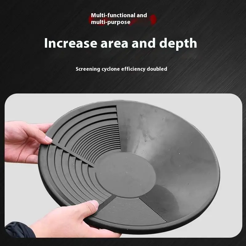1/3/5Pcs Equipment Gold Pan With Riffle Design Prospecting Tool For Gold Mining Metal Detect Efficient Outdoor Wash Gold Panning
