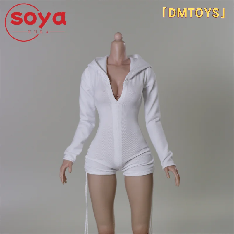 DMTOYS DF099 1/6 Skala Weibliche Mit Kapuze Sweatshirt einteiliges Kleidung Modell Fit 12'' VCD01 AT203 Soldat Action Figur körper Puppe