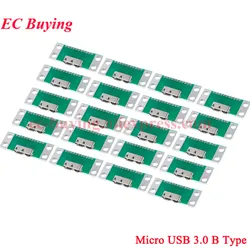 2-20Pcs Micro-B USB 3.0 Micro B Type-B Adapter Test Board USB3.0 11pin Female Socket Connector Board Convertor Plate PCB SOP10