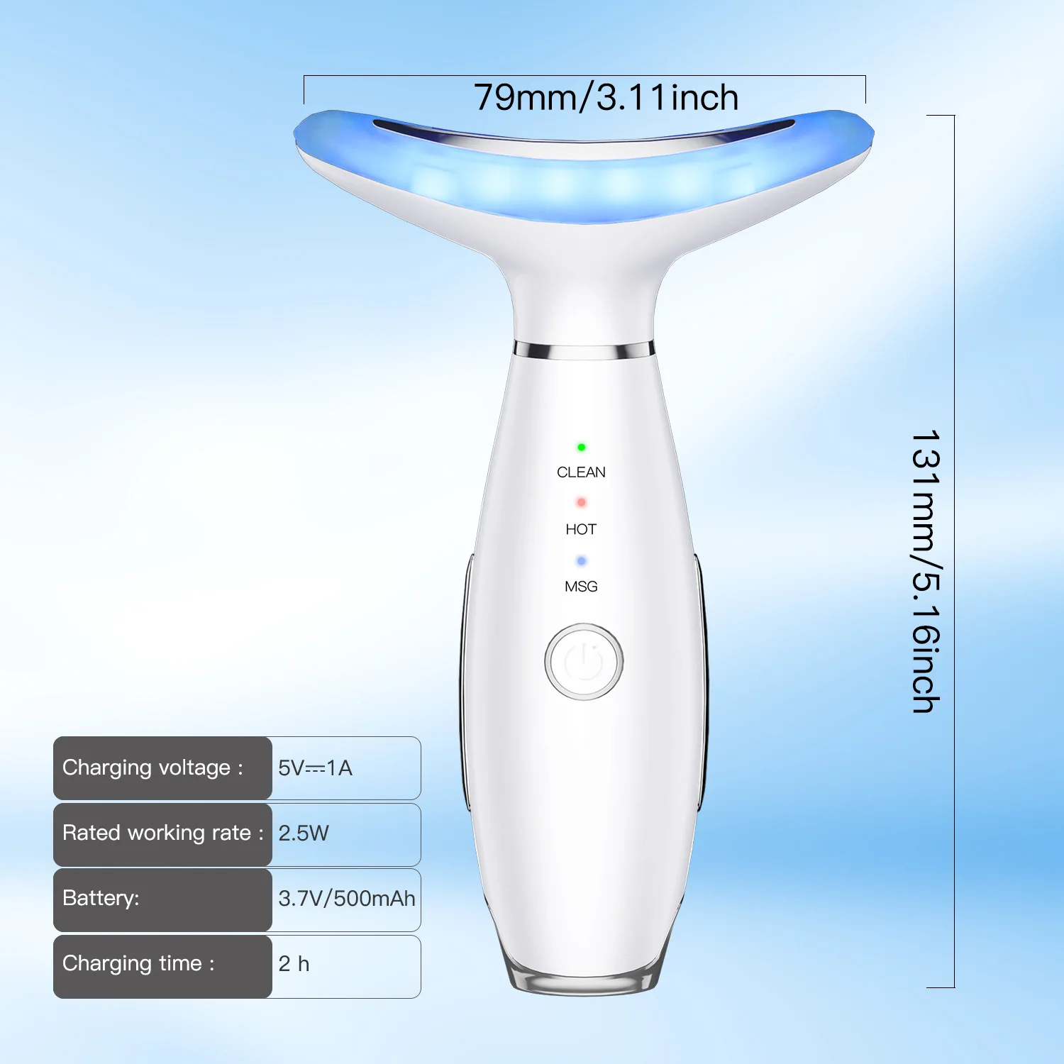 3-in-1 Dolphin Microcurrent Neck Face Massager, Anti-Aging Wrinkle Reduction&Skin Firming Device, Home Use Beauty Care Equipment