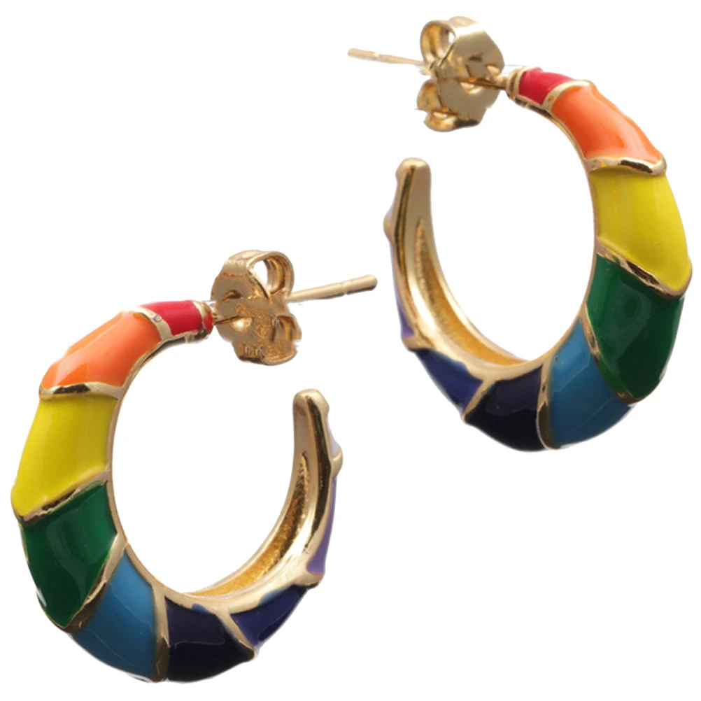 

Boho Rainbow Stud Earrings for Women Girls Fashion Trendy Jewelry Accessories Casual Gifts Women's Earrings