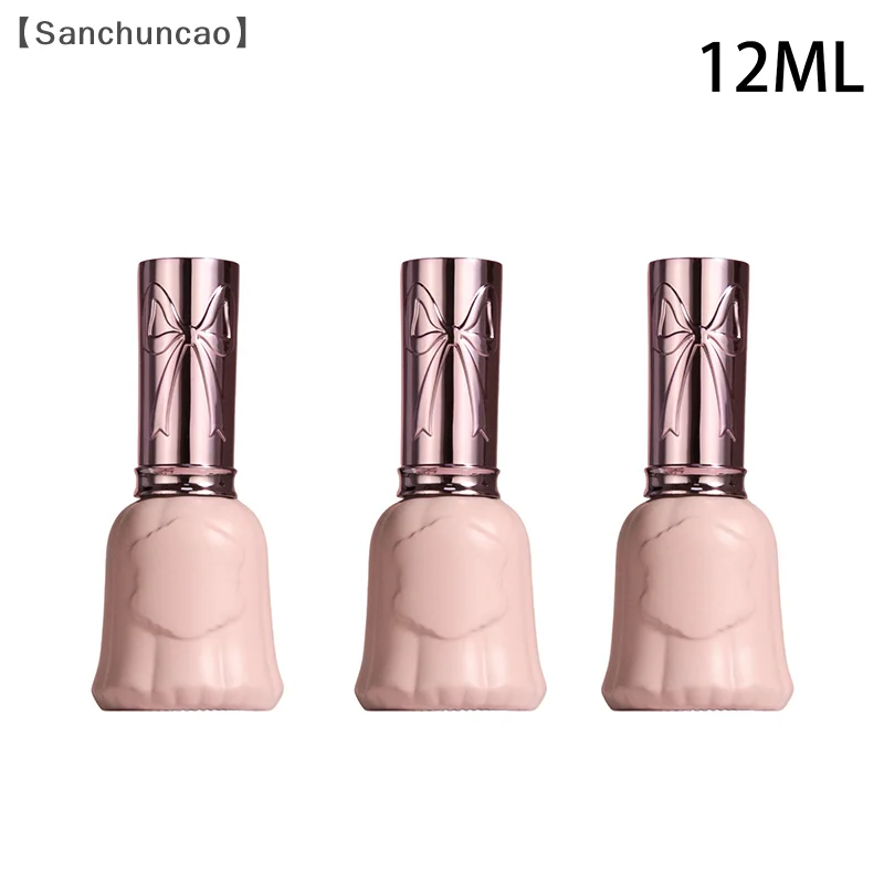 

12ml Empty Nail Polish Bottle Glass Nail Gel Container Nail Beauty Oil Bottle Nail Art Tools With Brush Cap