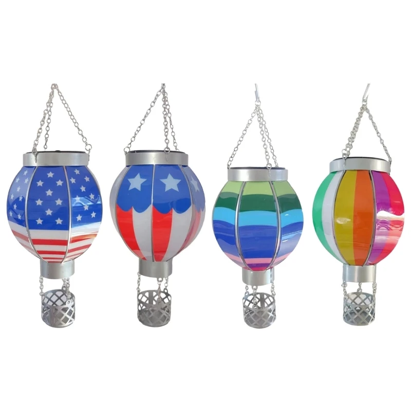 

Solar Powered Hot Air Balloon Light Lantern Outdoor Garden Yard Hanging Decors Led Lights Navidad Christmas dropshipping