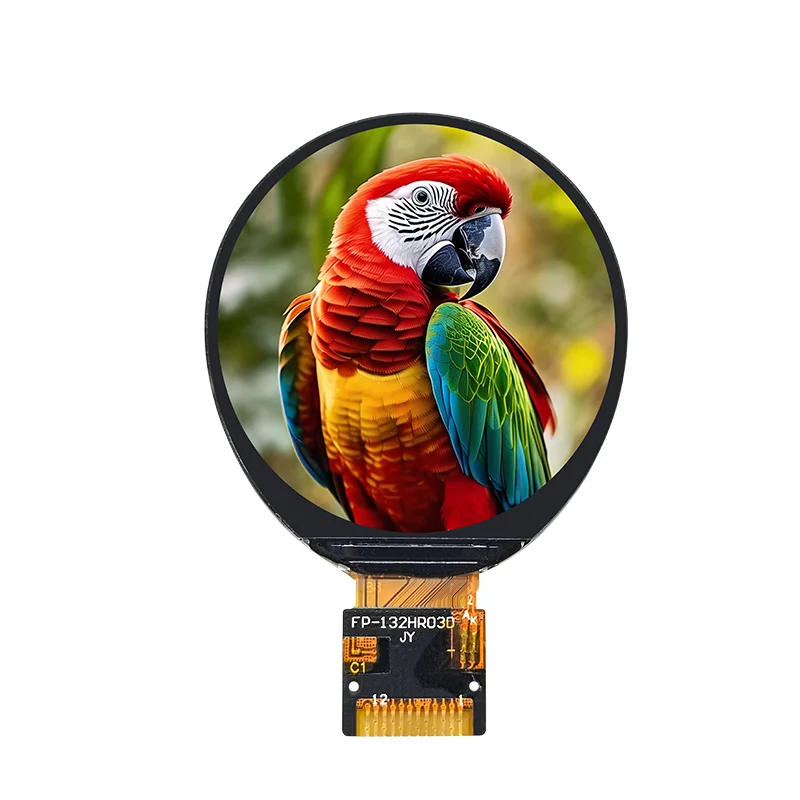 1.32 นิ้ว TFT LCD รอบจอแสดงผล IPS 360x360 ความละเอียด GC9C01 Driver MIPI Interface/QSPI อินเทอร์เฟซ 12Pin