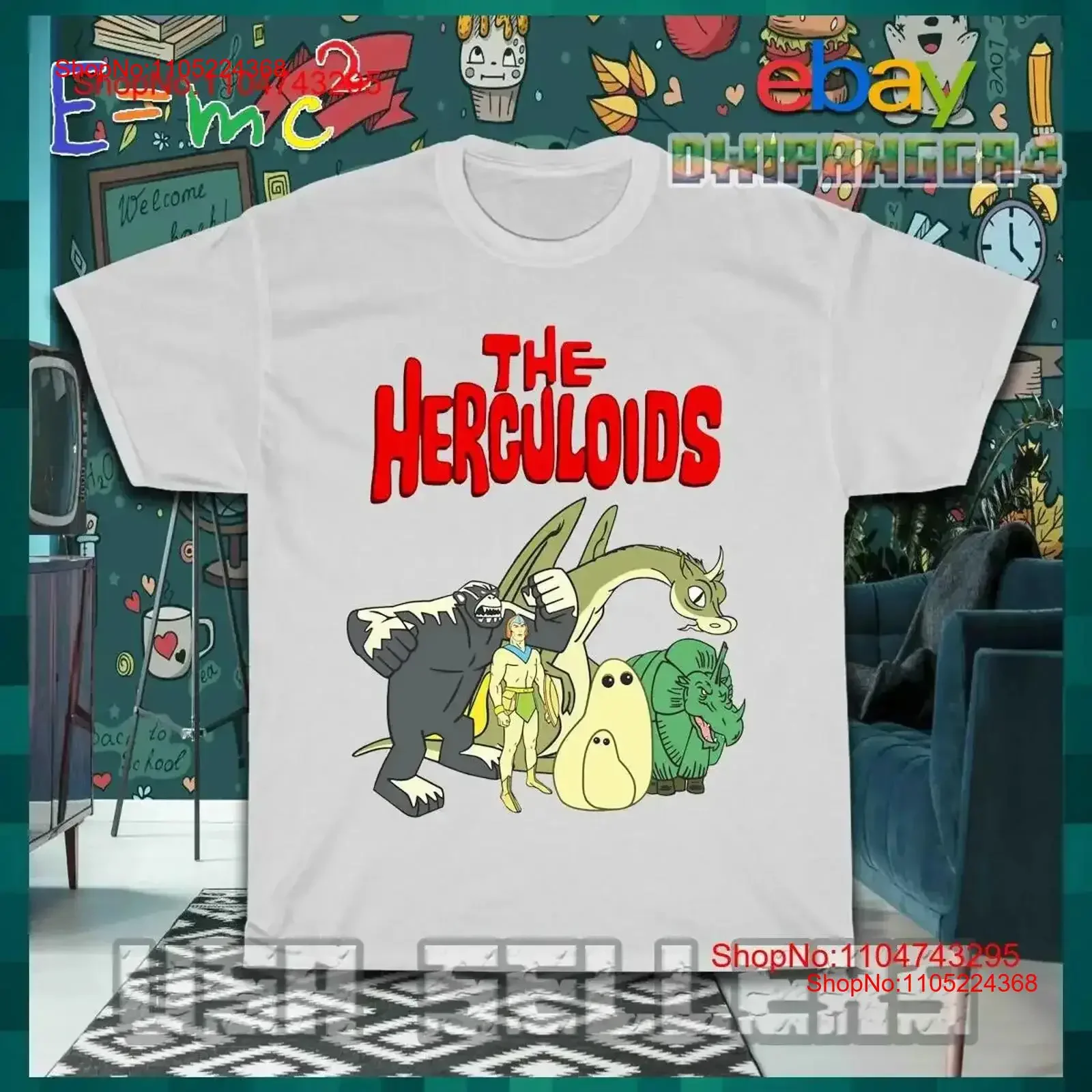 Novo o herculoides logotipo dos desenhos animados t camisa estilo americano masculino vintage lavado elegante esticado roupas de grife moda gráfico