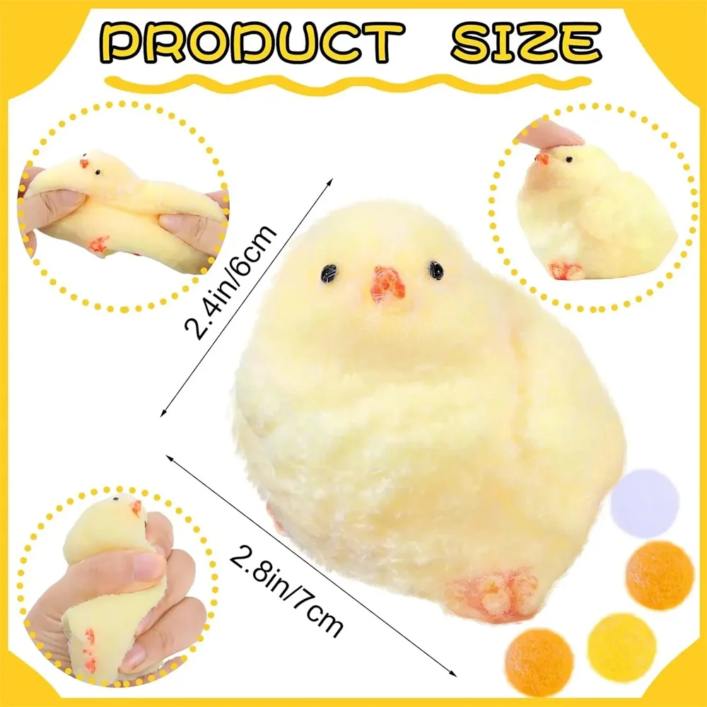 Handmade Taba Chick Toys fufu Chick Stress Relief Sensory Toys  Ultra Soft Squishy Fidget Toys for Children Christmas Gifts