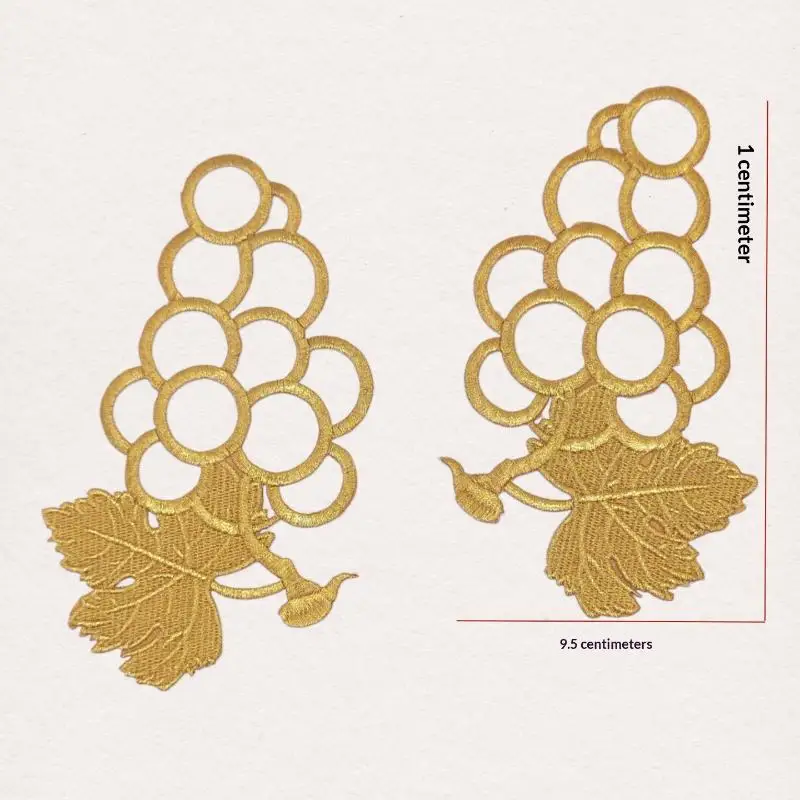 Gold Silver Floral Embroidery Cloth Patches Sew On DIY Craft Accessories for Stage Costume Jeans Bag Decoration