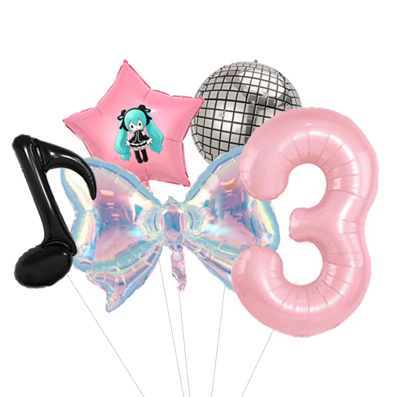 Miku Cartoon Cyber Girl Aluminum Foil Balloon Bundle Fast Easy Inflation Globos For Anniversary Celebration Cosplay Event view 4