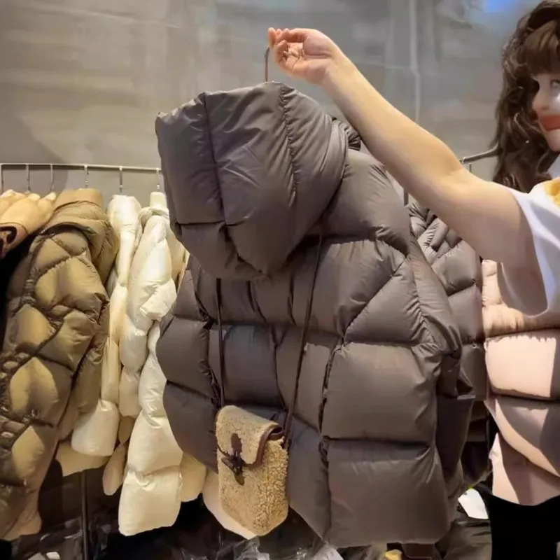Mulheres acolchoadas algodão para baixo casaco com zíper acolchoado quente macio solto puffer zíper lapela engrossar jaquetas sólido casaco parka