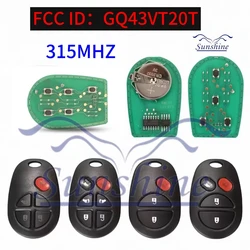 Sunshine car key Remote For Toyota Sequoia Sienna Tacoma Tundra 3/4 Buttons Car Key Remote FCC GQ43VT20T 315MHZ