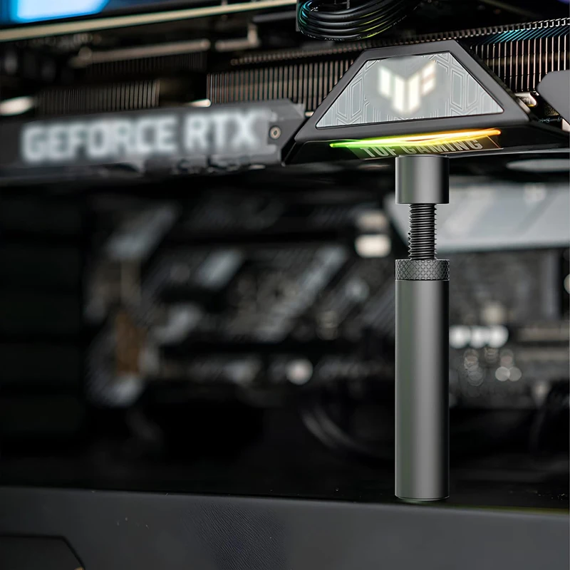 بطاقة الرسومات GPU حامل دعم قابل للتعديل تلسكوبي المسمار سبائك الألومنيوم بطاقة الفيديو قوس للكمبيوتر المكتبي دعم 27-120 مللي متر