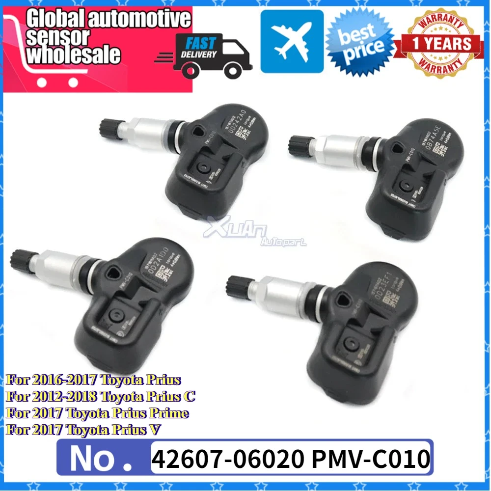 

42607-06020 PMV-C010 TPMS Sensor For Toyota Prius C Prime V 2012-2018 315MHZ Tyre Tire Pressure Monitor Sensor 42607-52020