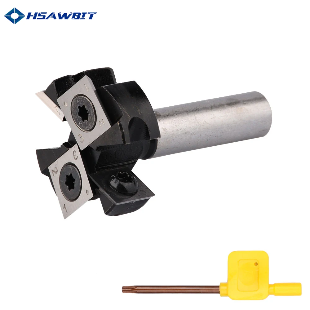 2-Flute Wood Planer Bit 38.1mm Cutting Diameter 6 8 12 mm Shank Spoilboard Surfacing Router Bit Insert Carbide Slab