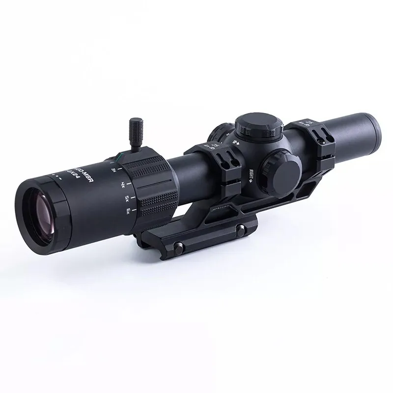 Chasse TANGO-MSR LPVO 1-6x24mm lunette de visée avec monture deuxième portée de fusil de chasse d'avion focal-noir