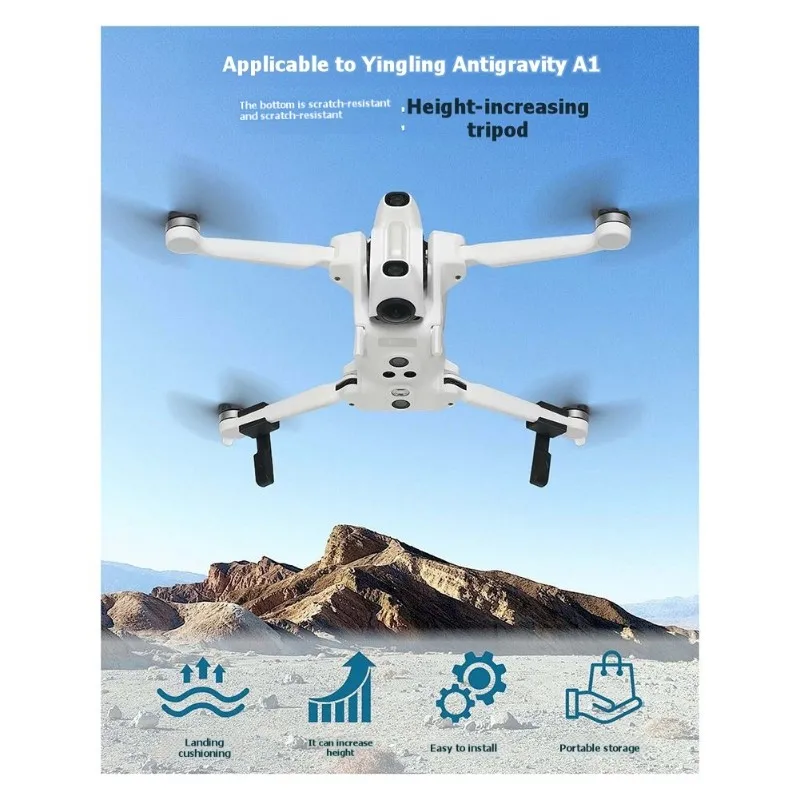【T73C] Foldable Height Adjustable Tripod Stand for Insta360 Antigravity A1 Panoramic Drone Fixed Non-Detachable Support