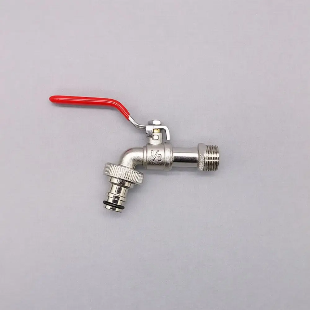 Water Tap Dual Output Faucet For Laundry Washing Machine Outdoor Garden Watering Zinc Alloy Dual Valve Connector Fitting