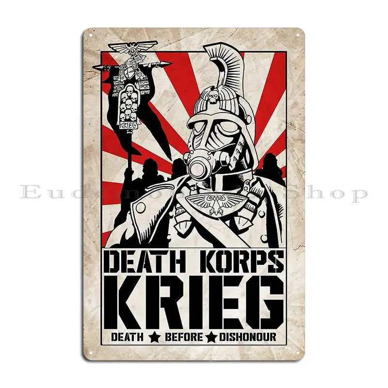 Join The Death Korps Metal Sign Vintage Mural Funny Customized Cave Tin Sign Poster