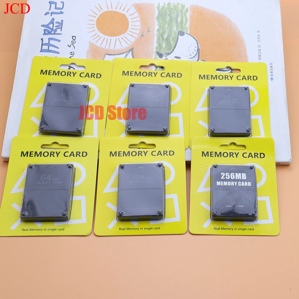 Para PS2 8MB/16MB/32MB /64MB/128MB/256MB tarjeta de memoria tarjetas de expansión de memoria adecuadas para Sony PS1 PS2 tarjeta de memoria negra al por mayor