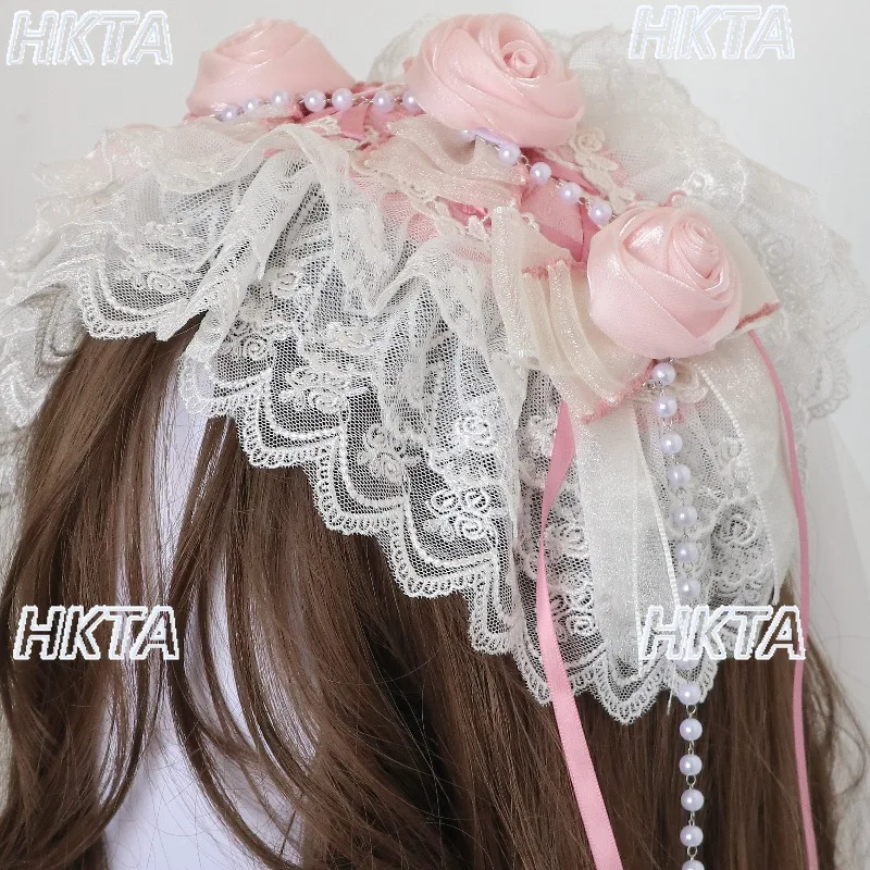 serre-tete-lolita-polyvalent-a-motif-rose-pinces-a-cheveux-voilees-elegantes-et-douces-avec-nœud-en-dentelle-accessoires-pour-cheveux-pour-femmes-production-japonaise-en-grande-serie