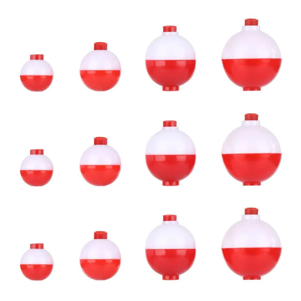 

Red White Fishing Float Ball Hard Plastic Round Buoy Fishing Floating Tool Gadget Float Ball Mini Fishing Bobber Floats Set