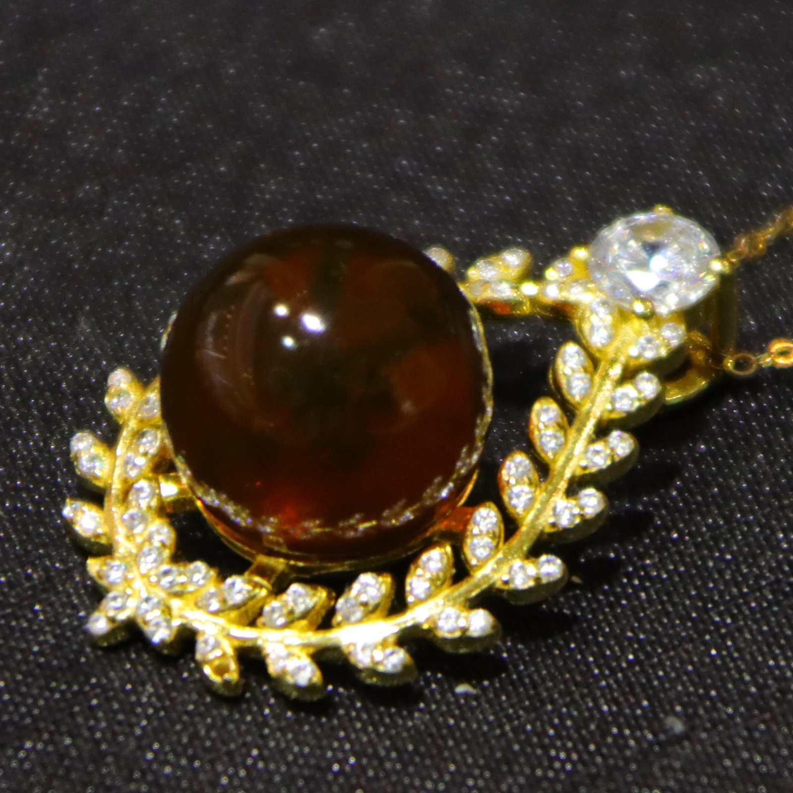 Solid Silver Natural Mexican Blue Amber Teardrop Pendant 13mm Bead