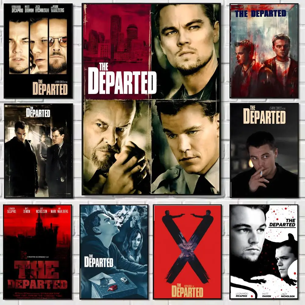 T-The Departed Poster Self-adhesive Wall Mural Art Waterproof Sticker For Bar Room Decor High Quality Print Gift