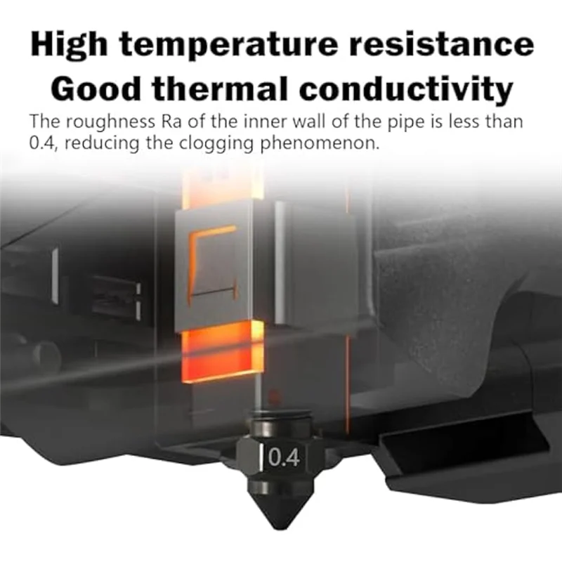 Conjunto de bico de aço endurecido de alta velocidade 0.2 + 0.4 + 0.6 + 0.8mm 6 peças para centauri carbono e acessórios de impressora 3d elegoo carbono