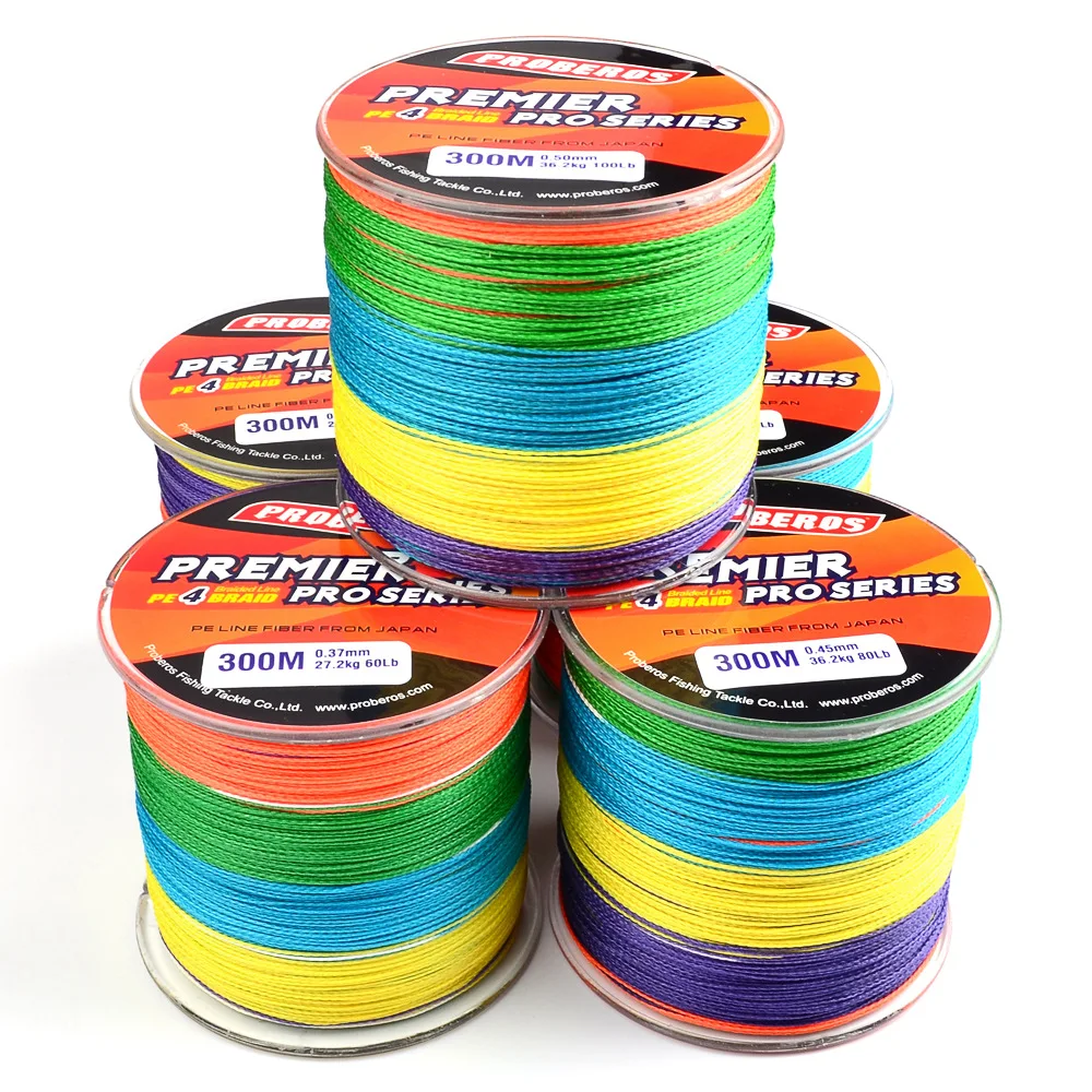 

Multifilament Japanese Carp Fishing Line 300M PE Braided 4 Strands 6-100LB for Saltwater & Freshwater for River & Lake Fishing