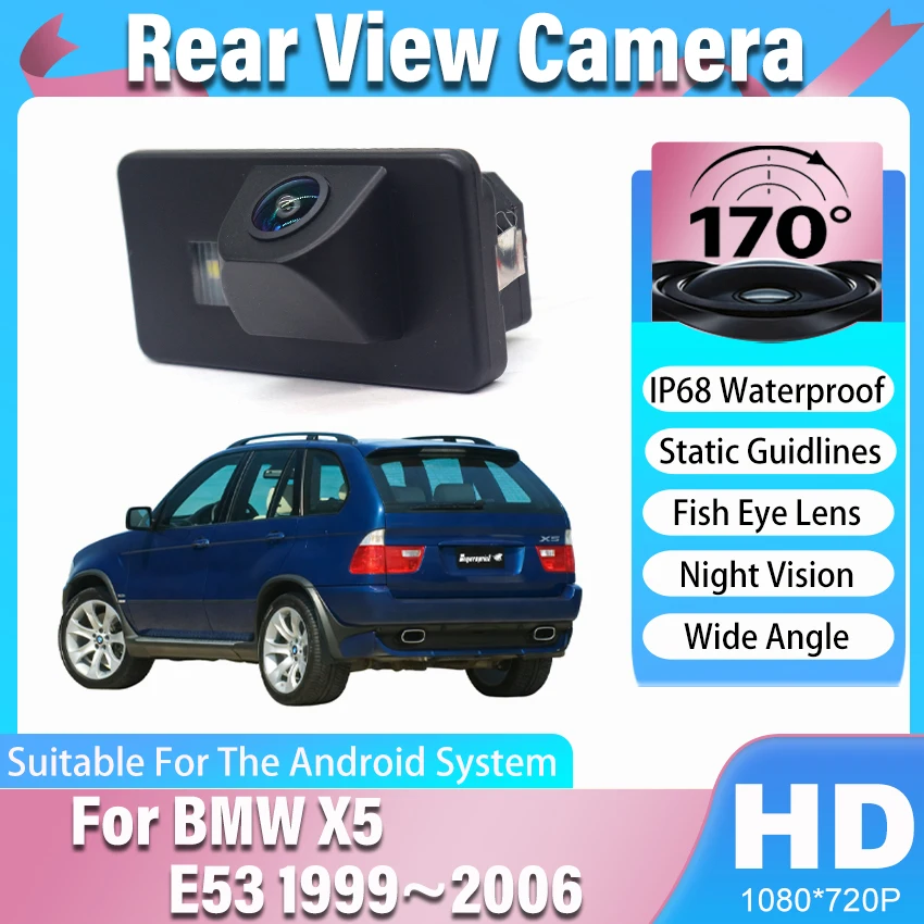 170° HD CCD Night Vision For BMW X5 E53 1999 2000 2001 2002 2003 2004 2005 2006 Vehicle Rear View Reverse Camera High Quality