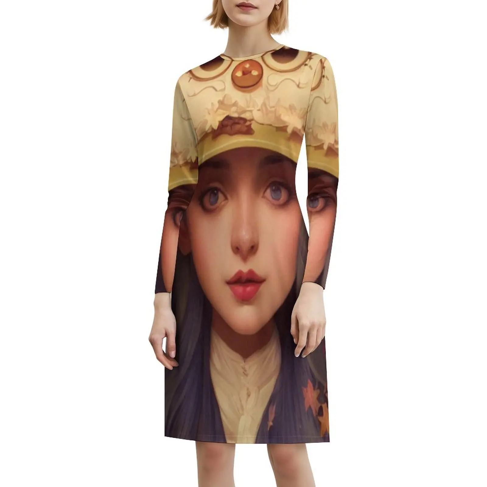 الساحرة مع قبعة مضحكة المرأة الشارع الشهير فستان الحفلات العصرية طباعة نادي الملابس للإناث الساحرة مع قبعة مضحكة قبعة الساحرة مضحك #6