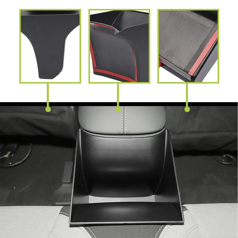 باوا ABS صندوق تخزين خلفي لفورد موستانج 2015-2025 منظم تستيفها الملحقات الداخلية #5