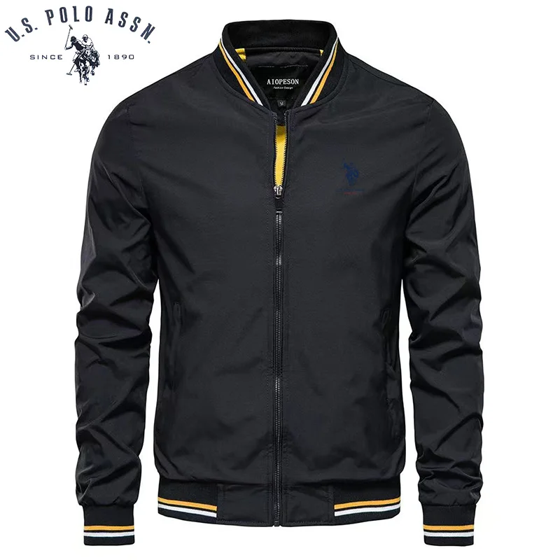 العلامة التجارية للرجال يو اس بولو اسن. معطف واق من المطر منذ عام 1890، سترة سريعة الجفاف، حماية من الشمس في الهواء الطلق، صيد السمك، ركوب الدراجات، الرياضة