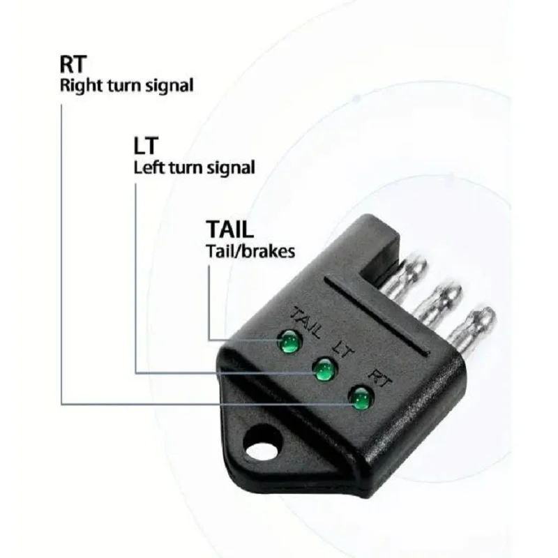4 Pin Trailer Light Wire Circuit Tester 4 Way Trailer Tester Connector Trailer Wiring Tester Car Accessories Small Size Fits