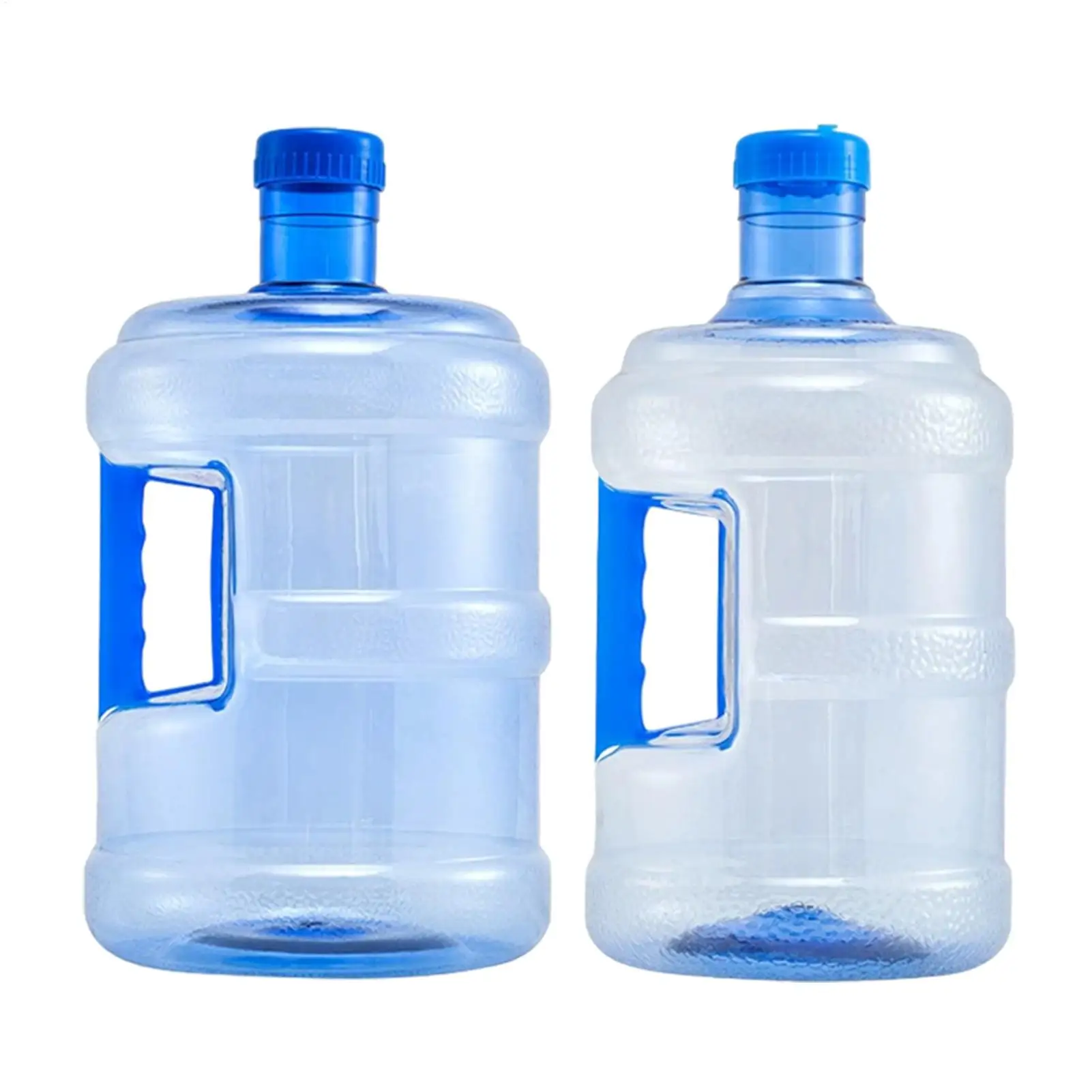 Botella de agua de PET engrosada de 5L/7.5L con asa, cantimplora para pícnic, senderismo, camping, jarra de agua pura multifuncional