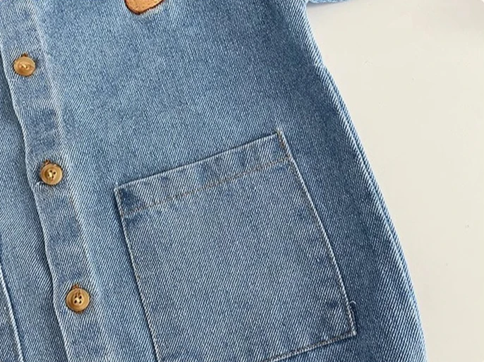 Neue Koreanische Kinder Overalls Denim Mädchen Kleidung Herbst Jungen Overalls Lose Stil Mädchen Overall – Detail 6