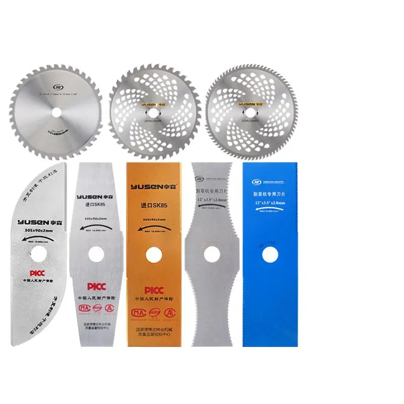 

for Hande lawn mower blades, one-line rhombic thickened serrated alloy brush cutter general manganese steel blades