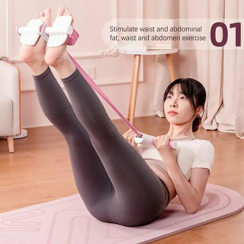 

Elastic Sit Up Pull Rope Tension Foot Pedal For Sit Up Elastic Strength Training Equipment Puller Band For Yoga Pilates Gym Home