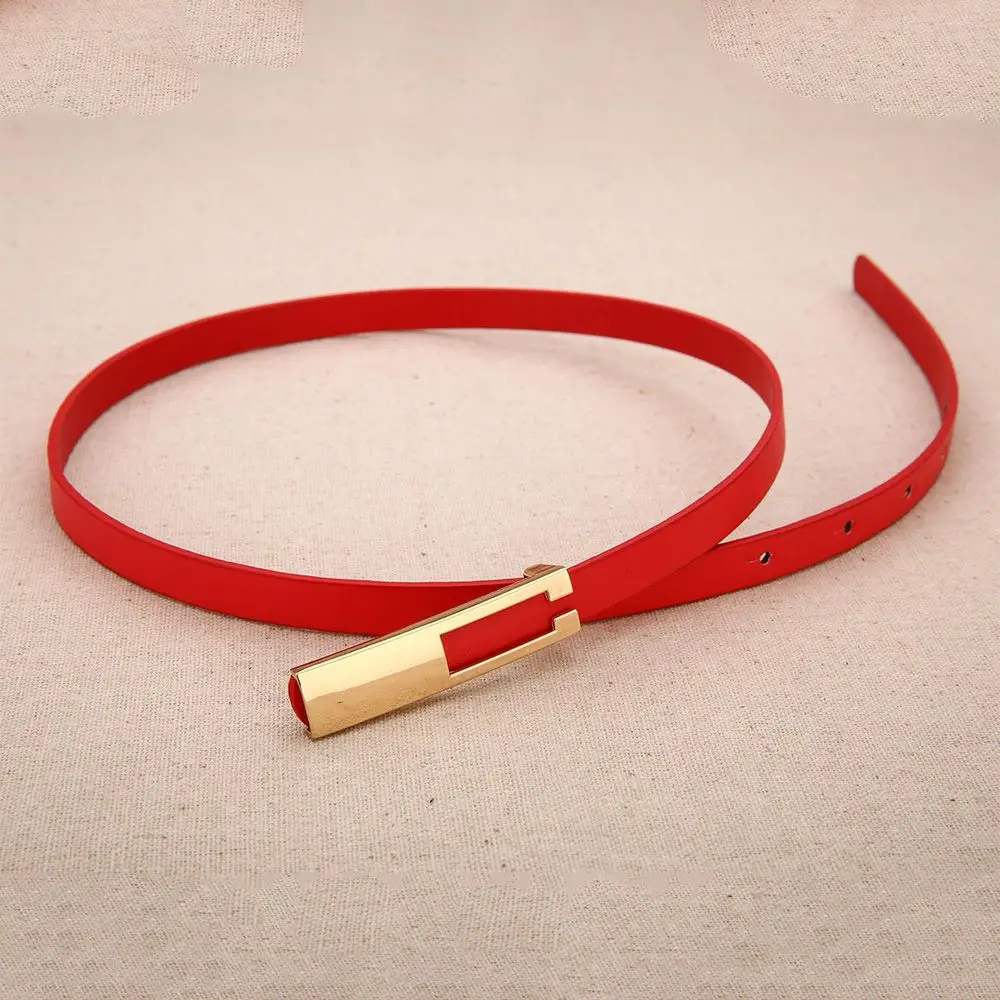 Aksesori Vintage Tipis Jeans Dekorasi Pinggang Sabuk Halus Sabuk Wanita Ikat Pinggang Kulit Sabuk Pinggang