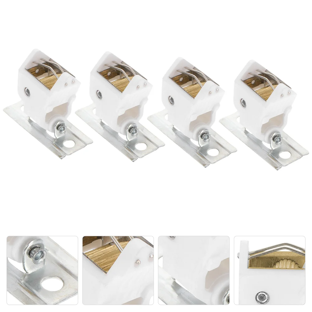 4 Pcs Window Shades Pulley Lock Fastener Curtain Components Bamboo Blinds Fittings Polyester Accessory Attachments Cord Locks