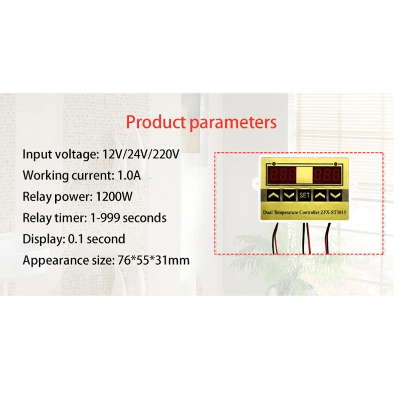 HFES-controlador de temperatura para microordenador, controlador de tiempo inteligente Adj Con pantalla Digital LED de 12V, 24V y 220V, ZFX-ST3015