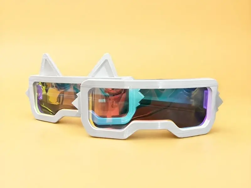 Fursuit Tierbrille, trendige Brille für Kemono und Kigurumi, Requisite, pelzige Dekoration, Zubehör, Cosplay