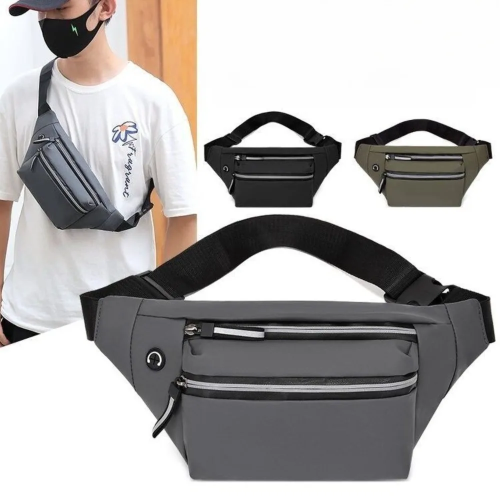 Nowa, prosta nerka męska na rok 2025, codzienna, o dużej pojemności, do noszenia na skos, na telefon komórkowy, wielofunkcyjna, biznesowa portmonetka na monety.