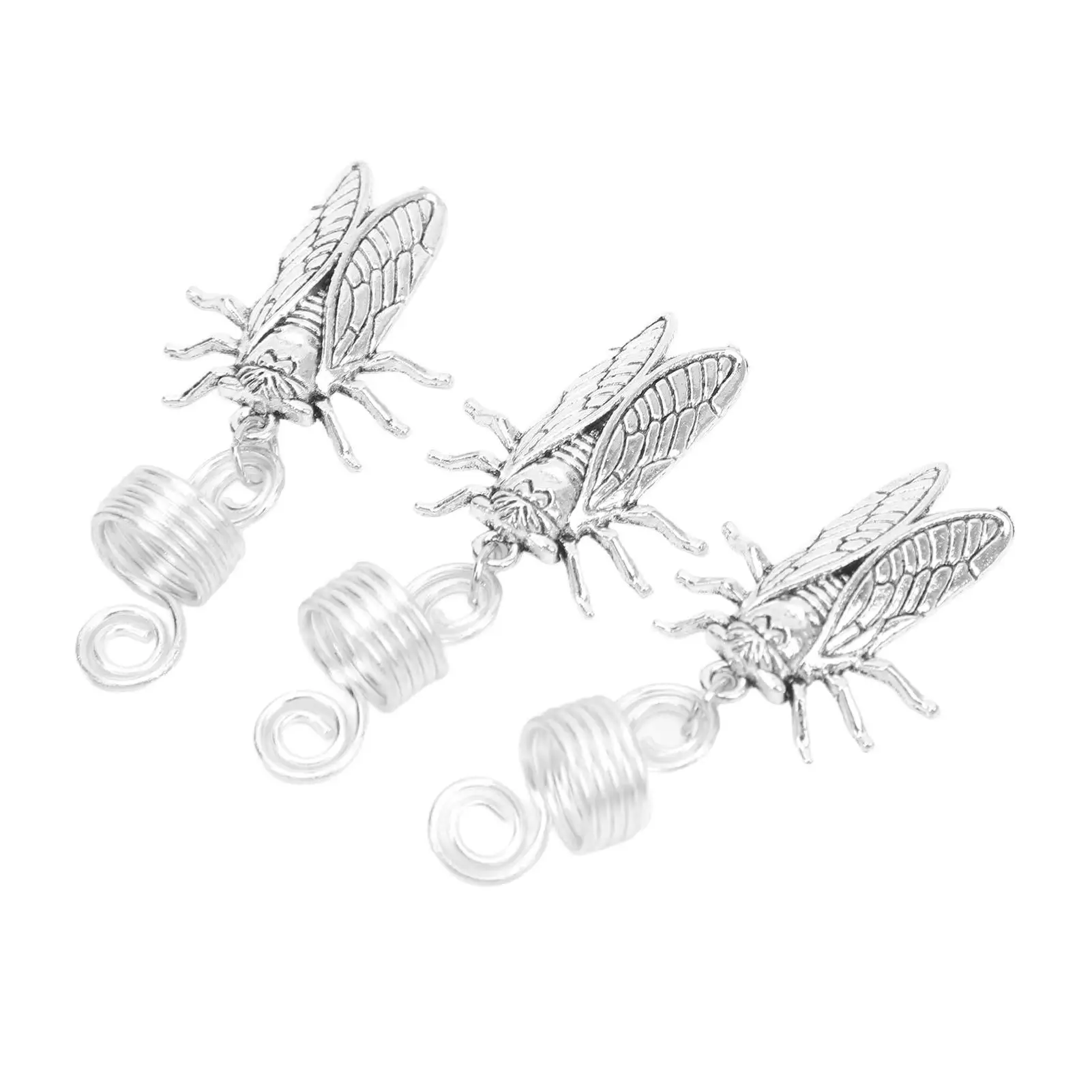 Cool Cicada Design Metal Dreadlock, Jóias para Decoração de Cabelo, Multi Usos para Homens e Mulheres