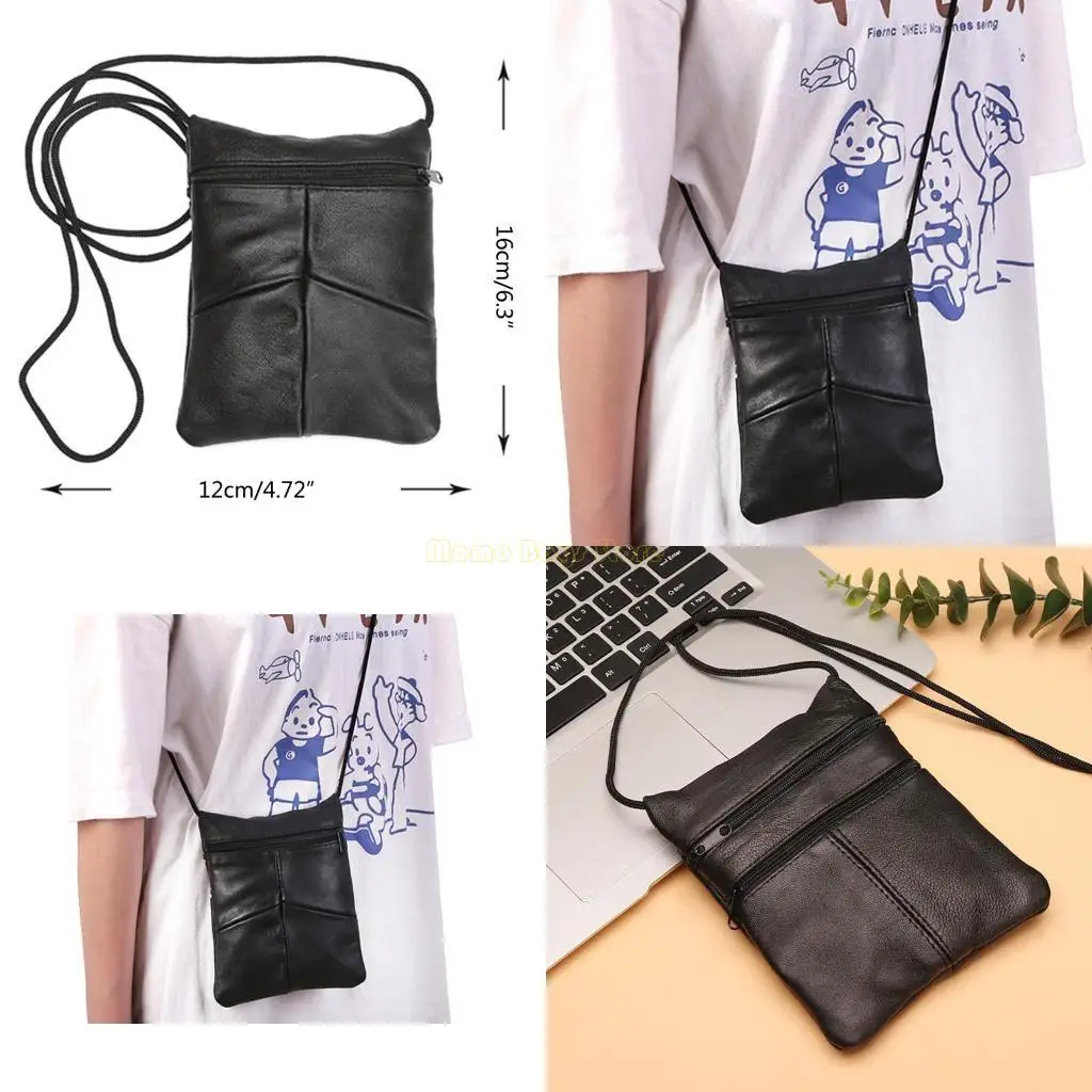 

X90D Soft Leather Shoulder Bags for Women Small Sheepskin Crossbody Bags Cell Phone Purse Retro Multifunctional Bag