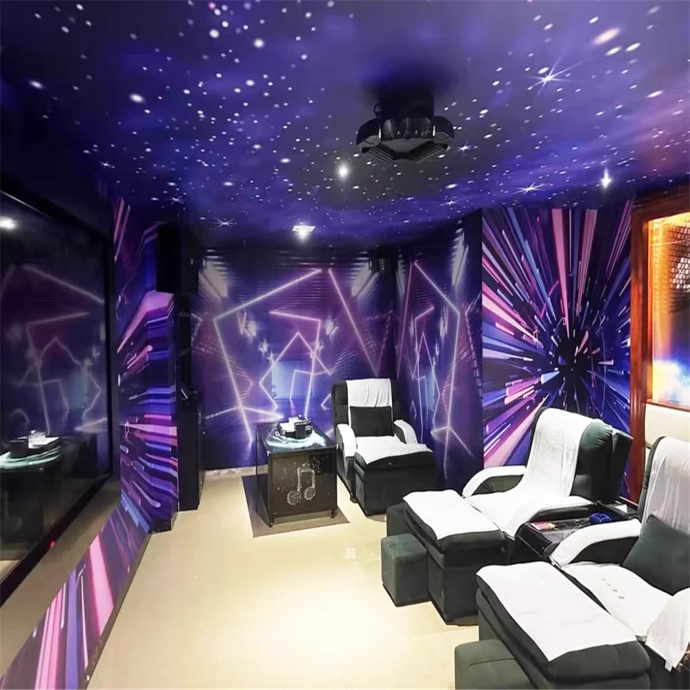 

custom KTV Modern Geometric Wallpaper themed rooms private rooms home decorations wall paper coverings karaoke bars background