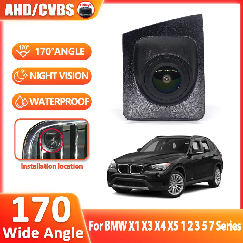 

Линза «рыбий глаз» 170г ° Автомобильная камера переднего вида AHD для BMW X1 X3 X4 X5 1 2 3 5 7 серии, водонепроницаемая парковочная решетка ночного видения, встроенная